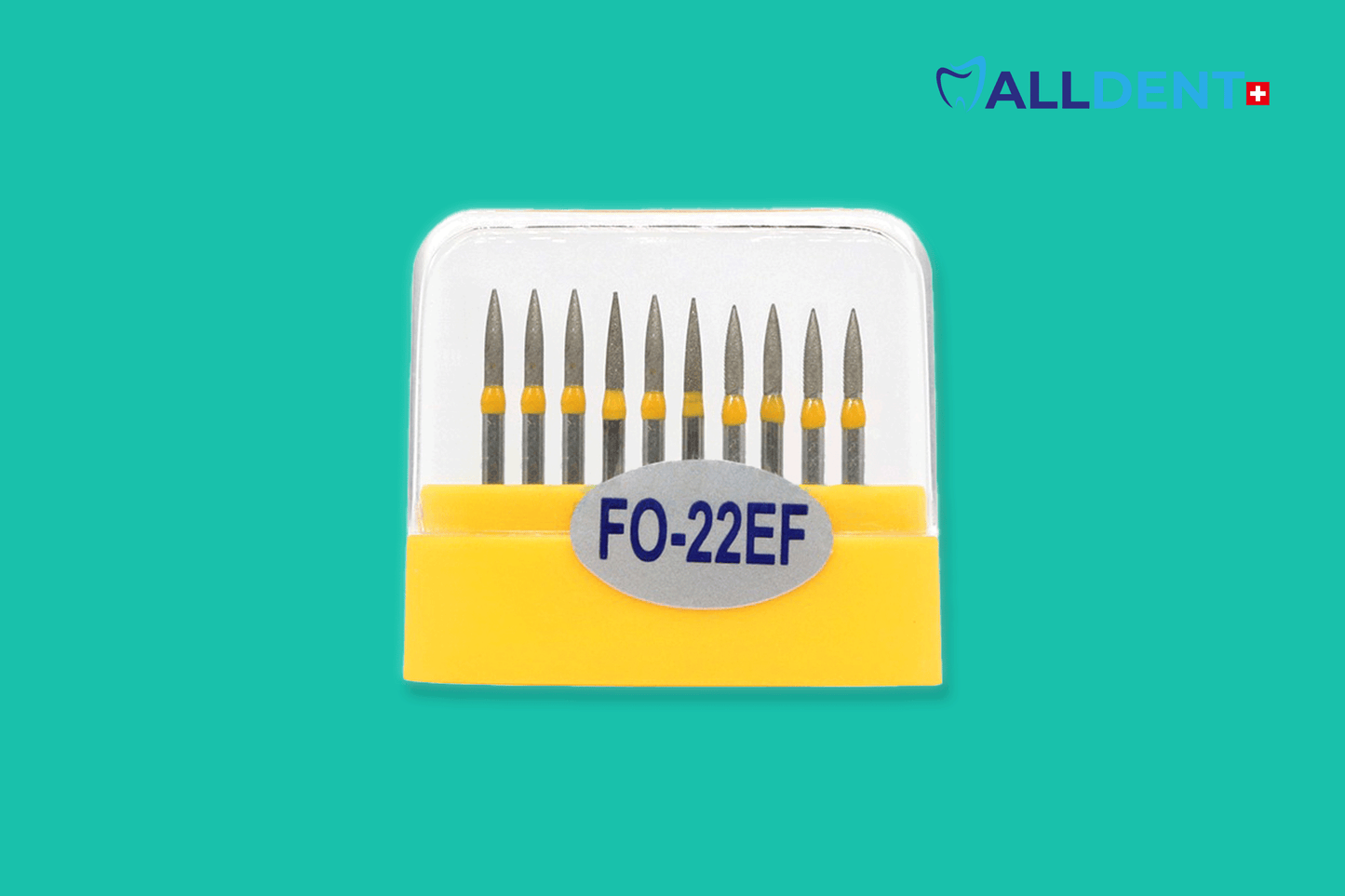 Alldent drilling heads FO-22EF flame short