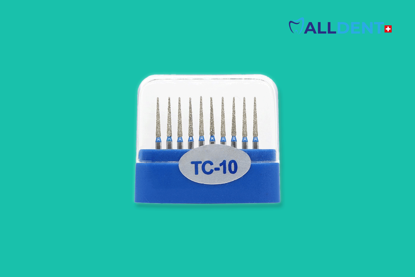 Têtes de forage Alldent TC-10 à bord conique rond grand