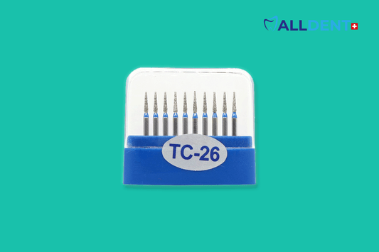 Têtes de forage Alldent TC-26 à bord conique rond moyen