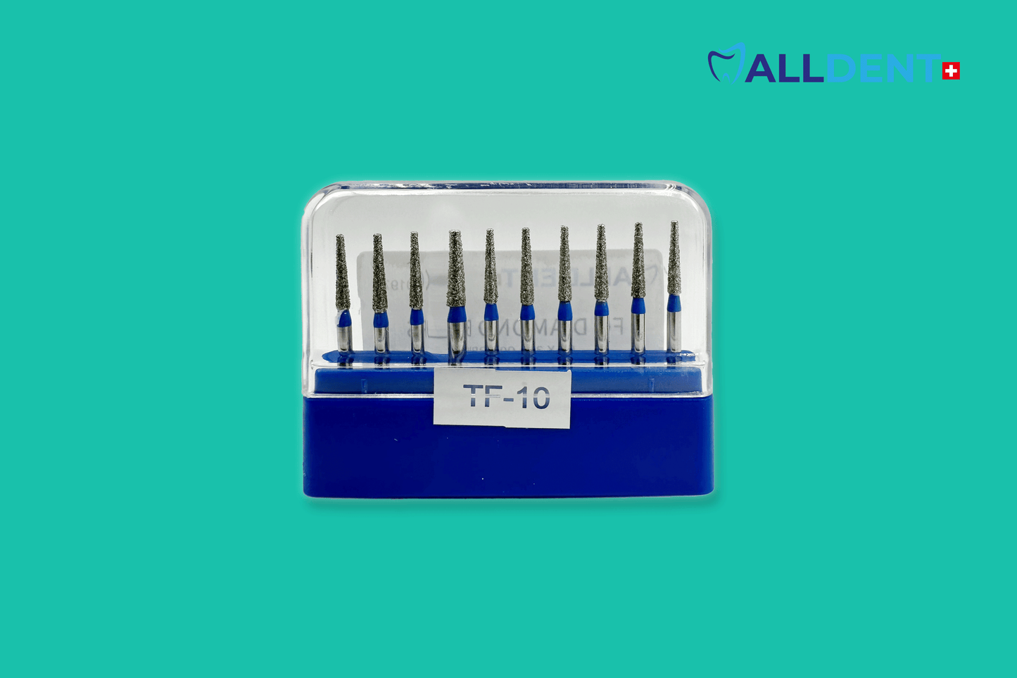 Alldent drill heads TF-10 cylinder round large